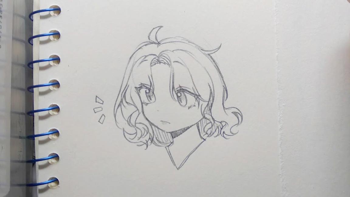 Vẽ đơn giản Anime Nữ xinh đẹp cute | Simple drawing Cute and beautiful Anime girl