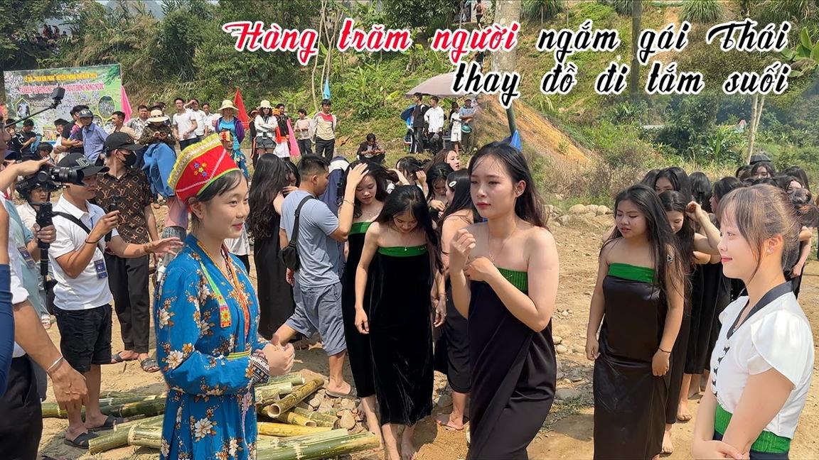 Như một phiên chợ tình hàng trăm cô gái Thái xinh quên lối về | tại Lễ hội Then Kin Pang - Lai Châu